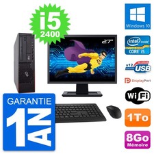 PC Fujitsu E700 DT Ecran 27" Intel i5-2400 RAM 8Go Disque 1To Windows 10 Wifi
