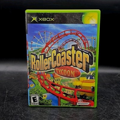 RollerCoaster Tycoon Microsoft Xbox Original CIB w/Manual EUC - Tested & Works