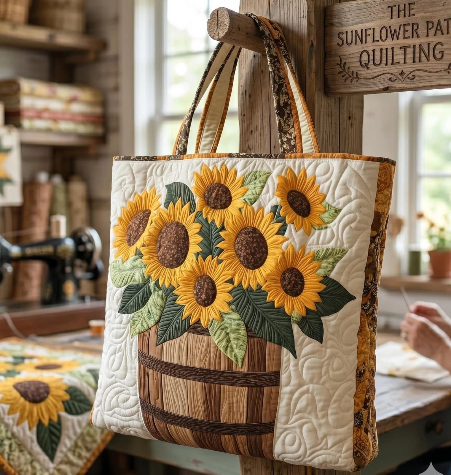 Quilted Shoulder Tote Bag