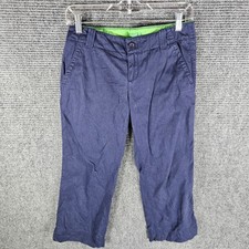 Lilly Pulitzer Palm Beach Fit Blue Chino Pants Cotton Womens 2 Flat Front