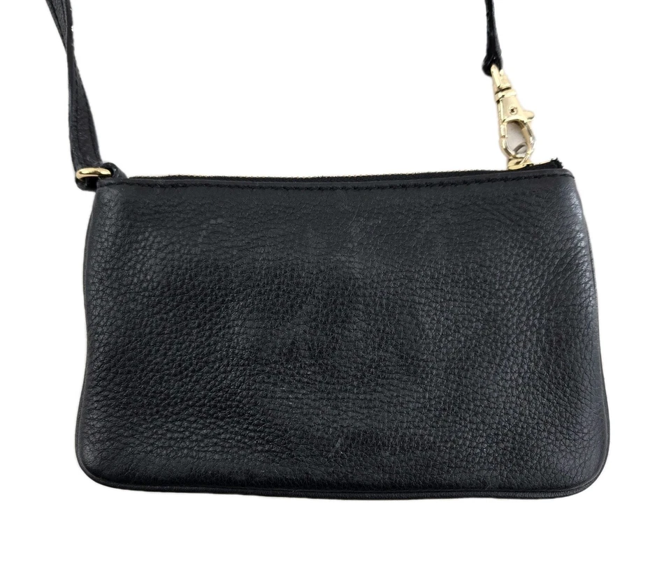 Michael Michael Kors Fulton Wristet in Black Pebbled Leather Gold Tone Logo - Image 3 of 4