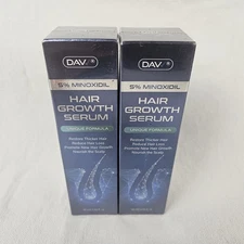 DAVV 5% Minoxidil 60ml 2-Pack Hair Regrowth Serum Hair Restoration Regrowth New
