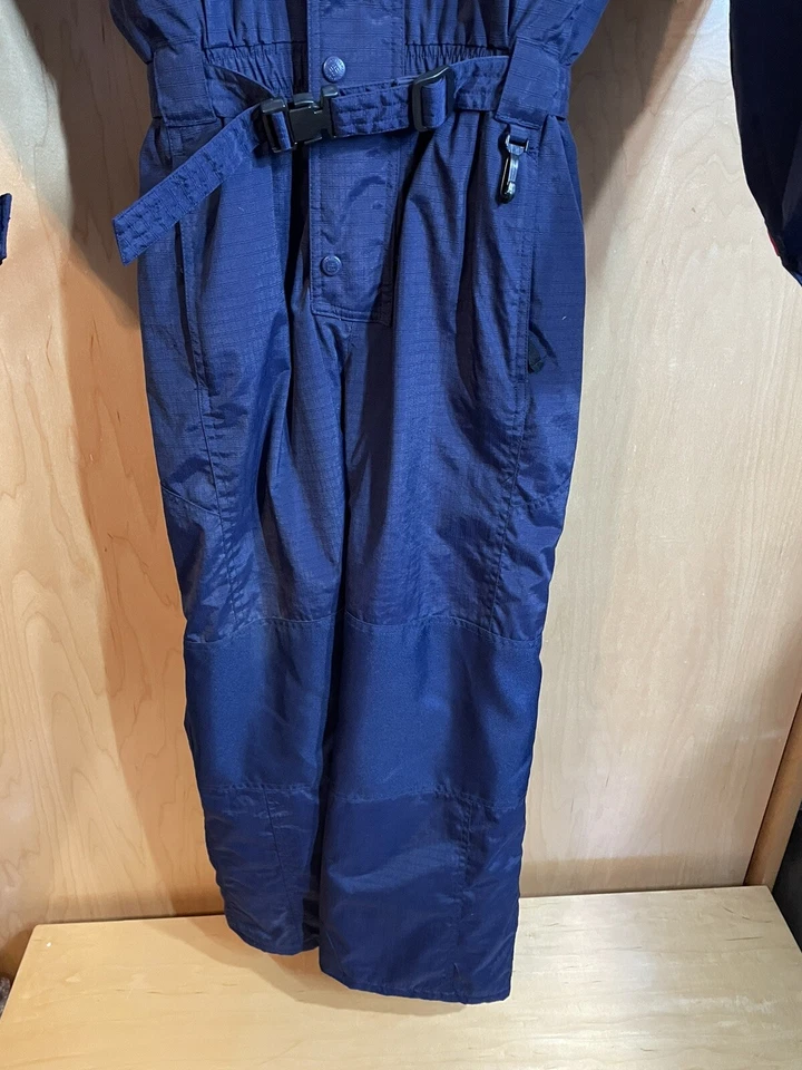 Mono Columbia Tectonite Talla 10/12 Cremallera Con Capucha Broches Correa Cinturón Bolsillos Azul Marino Foto 3 de 4