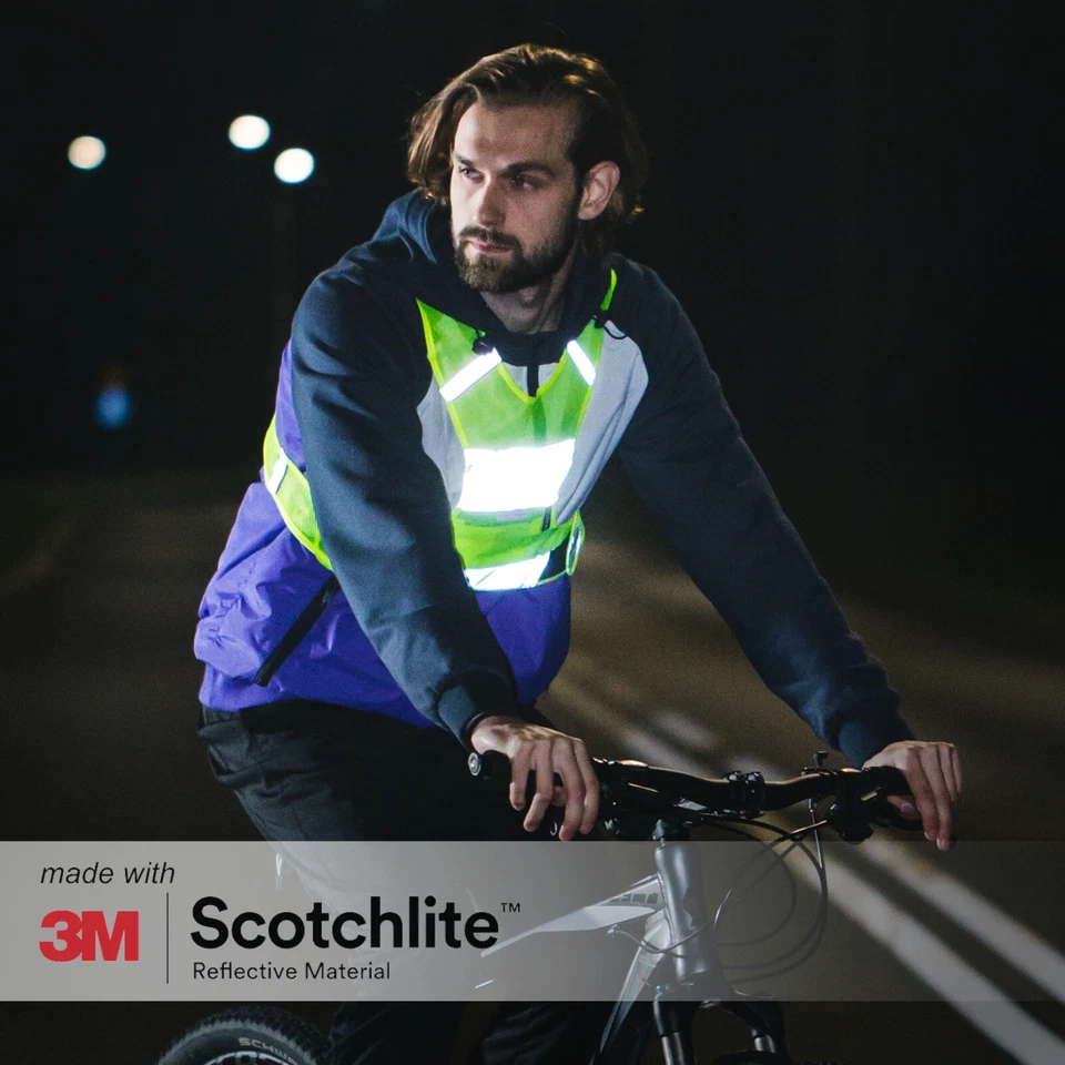 Salzmann High Visibility Reflective Sports Vest - Made with 3M Scotchlite - Image 2 of 4