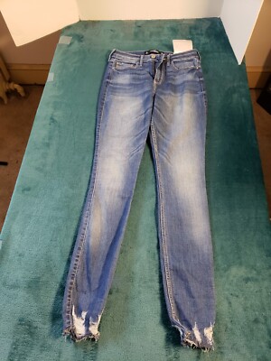 Hollister Jeans Size 3 Womens Blue Pants Stretch High Rise Curvy Skinny NWT