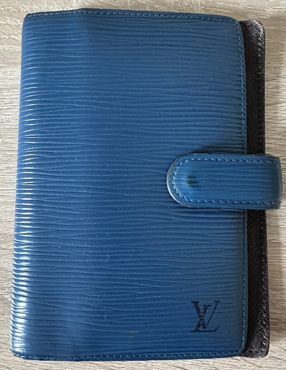 LOUIS VUITTON Epi Agenda PM Day Planner Cover 6-rings Blue