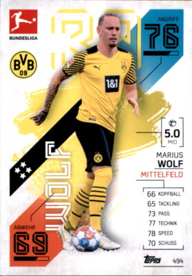 Match Attax EXTRA 2021/2022  Nr.494 - Marius Wolf