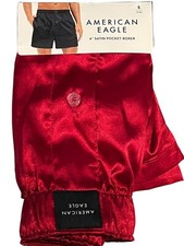 NWT AMERICAN EAGLE Satin Pocket Boxer Sz S-M-L-XL Red 17