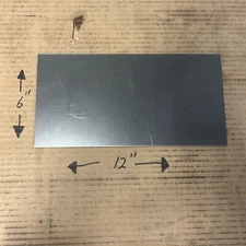14 Gauge (0.074” Thick) Cold Roll Steel Sheet Metal - 6” x 12” - New