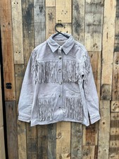 Blank Nyc Western Fringe Suede Jacket Size Xs Brand New