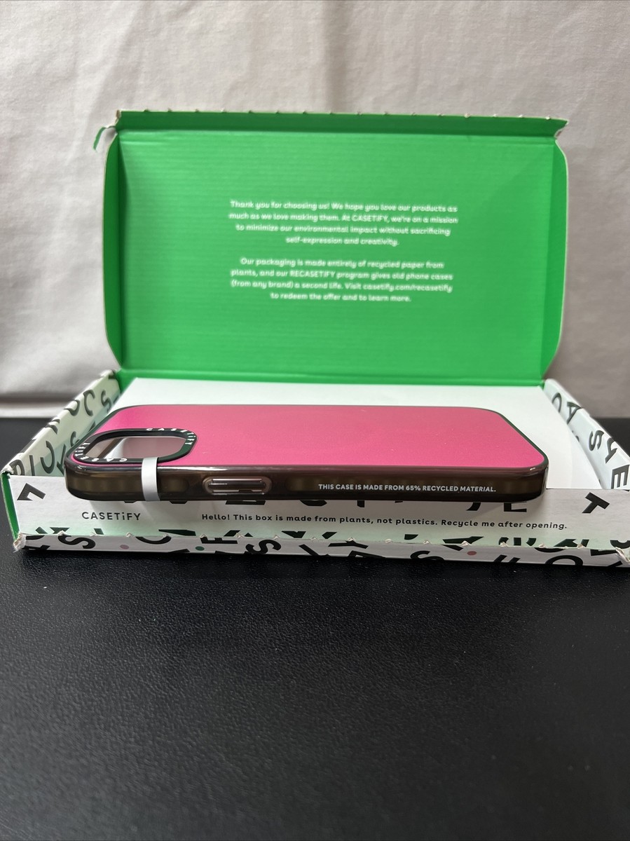 Casetify iPhone 14 Simple Neon Pink By Black Strawberry