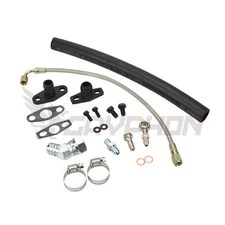 Turbo Oil Feed Return Line Kit 4G63 EVO 4 5 6 7 8 9 Precision PTE 5858 5862 6466