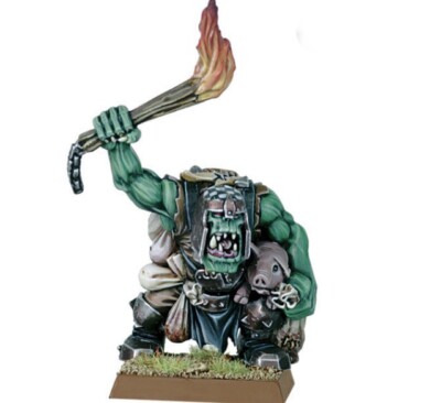 Warhammer Fantasy - Orks & Goblins - ORC RAIDER WITH PIG - Limited Edition - NEU