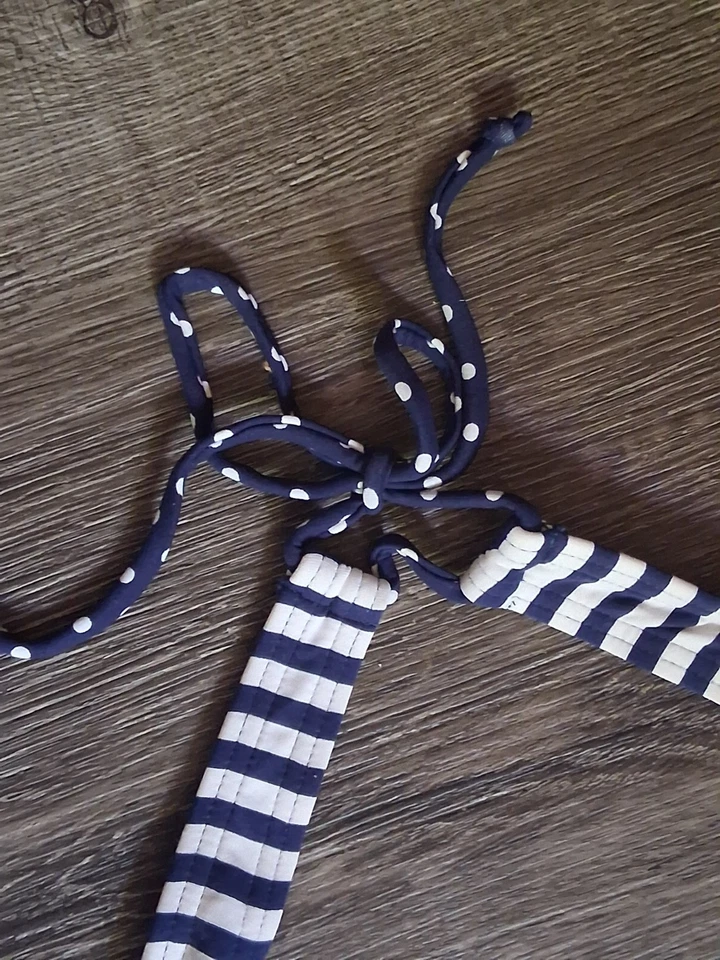 NUEVO Bikini Traje de Baño Coco Rave 38C XL Top Náutico Azul Marino Rayas Nuevo con Etiquetas Foto 4 de 4