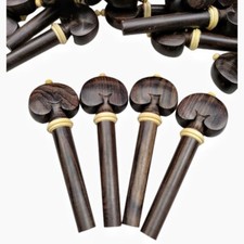 20/50 or 100 pc natural ebony violin pegs, 4/4 full size tuning key roll