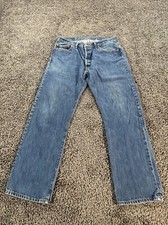 Vintage Levis 501 XX Mens 32x32 Straight Rivet Fly Med Wash Denim Buttonfly 90s
