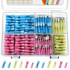 220Pcs Heat Shrink Spade Male Female Electrical Wire Terminals Connectors Kit