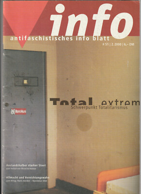   ANTIFASCHISTISCHES INFO BLATT #51/2000 Total Extrem MAGAZIN