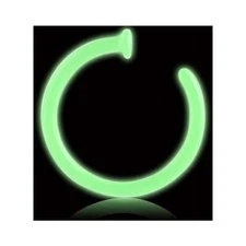 Glow in the Dark Bioflex Open Nose Ring Hoop Choose Your Size & Gauge
