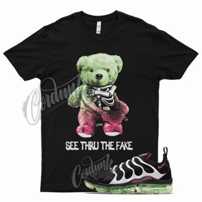 Black THRU T Shirt for N Air VaporMax Plus White Lime Glow Hyper Pink