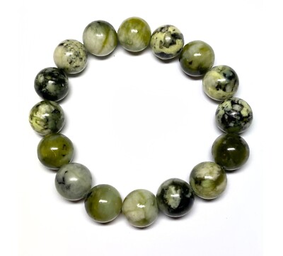 Wunderschönes Armband aus dem Edelstein Jade in Kugelform Ø-12 mm