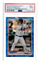 JESSE FRANKLIN V 2020 BOWMAN CHROME DRAFT SAPPHIRE CARD #BD-17 PSA 9