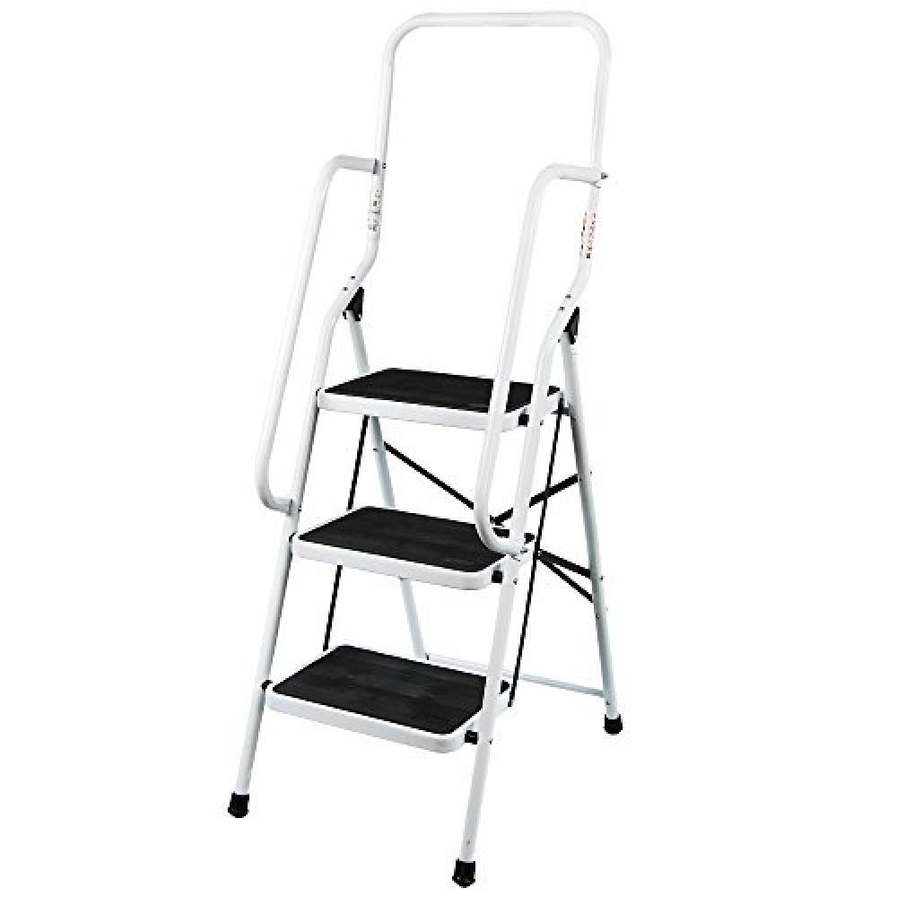 (TG. 3 Step) Home Vida Tappetino, Metallo, Bianco/Nero, 3 Step - NUOVO