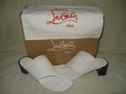 100% AUTH NEW WOMEN LOUBOUTIN TONGAMULE WHITE CROC THONG SANDALS EU 38/US 8 — photo 8