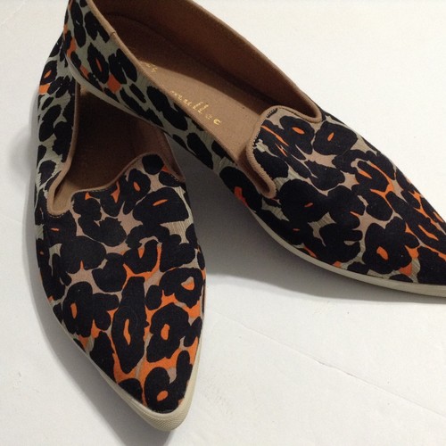 Bettye Muller Shoes Womens 9 Leopard Print Sneakers Deck Shoes