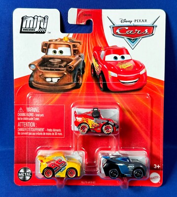 CRUZ RAMIREZ Lightning McQueen Headset JACKSON STORM Pixar Cars MINI RACERS 3-Pk