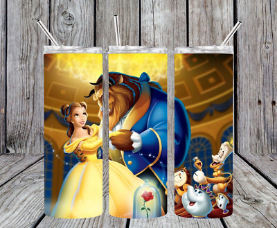 Handmade Beauty & The Beast #4 Inspired 20oz Insulated Tumbler With Slide Lock L