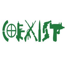 COEXIST guns vinyl graphic sticker decal