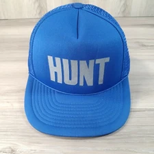 Winner Renaissance International Snapback Hat Mens OS Blue Silver HUNT Mesh VTG