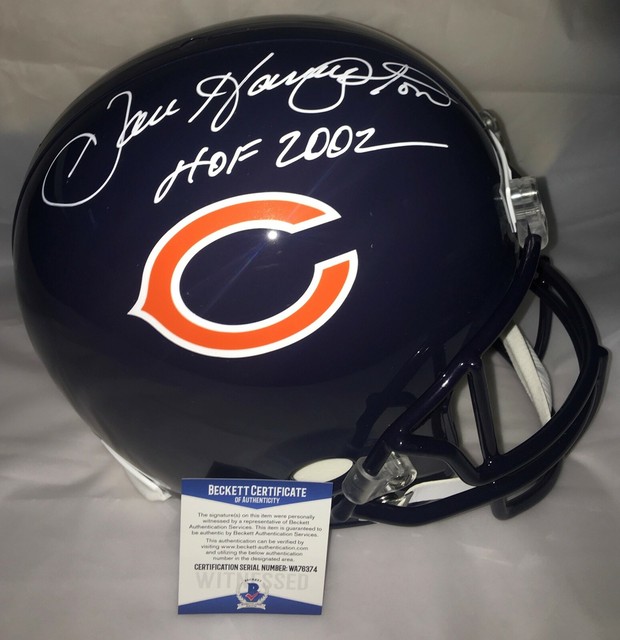 dan hampton signed football