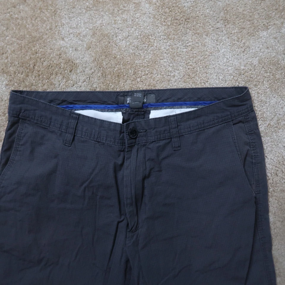 Pantalones Cortos Chinos Kenneth Cole Reaction Para Hombre 31 Bolsillos Frontales Planos Algodón Gris Foto 2 de 4