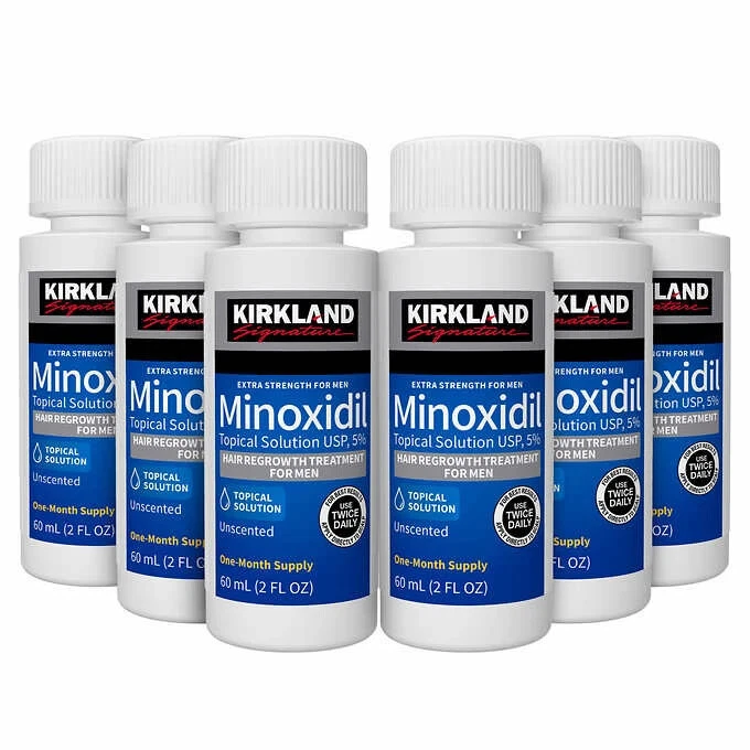 Kirkland Minoxidil 5% Extra Strength Men Hair Regrowth Solution 12 Month Supply - Image 3 of 4