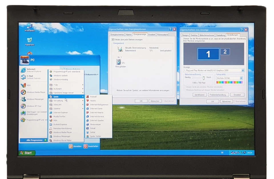 Lenovo T420 Windows XP Gamer Notebook i5 2,50GHz 4GB 250GB Laptop DVD VGA 14" - Bild 2 von 4