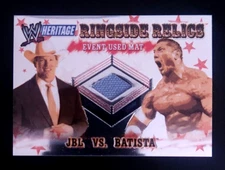 2006 Topps Chrome WWE Heritage JBL vs Batista Ringside Relics Event Used Mat QTY