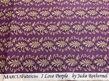 Cotton Fabric 1800s Civil War Repro Judie Rothermel I LOVE PURPLE Marcus 1/2yd