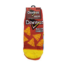 Doritos Mens OS Doritos Nacho Cheese Cool Ranch Graphic Novelty Ankle Sock 2 Pk