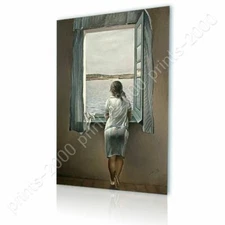 Woman At The Window by Salvador Dali | Ready to Hang Canvas | Wall art artwork