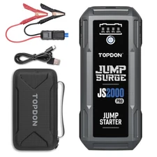 TOPDON JS2000PRO Jump Starter 2500 Amp 16000mAh Car Starter for up to 8.0L Gas