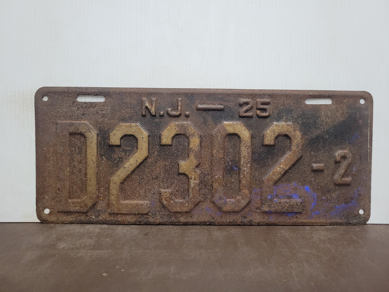 1925 New Jersey DEALER License Plate Tag eBay