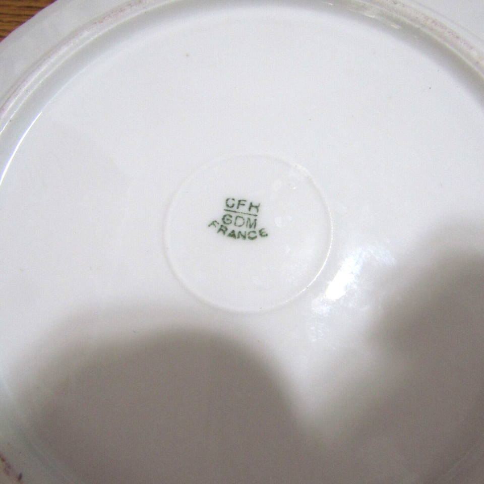 CFM GDM France Wild Pink Rose Plate Gilt 8.25 inch eBay