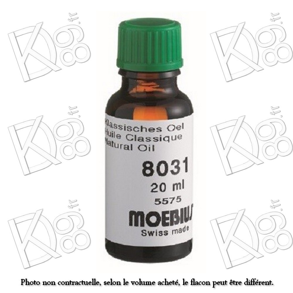 Huile Moebius 8031 pour mouvement à musique suisse flacon de 20ml