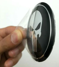 1x Punisher Decal Emblem (Dome Shape 65mm / 2.55") 