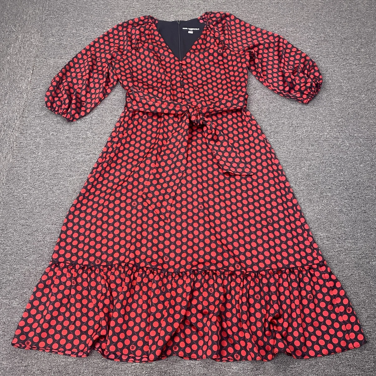 karl lagerfeld paris red dress Women's Cotton Bow Detail Dress | Tomato