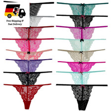 COLOROSES 6er-Pack Damen Spitzen-Tangas G-Str...