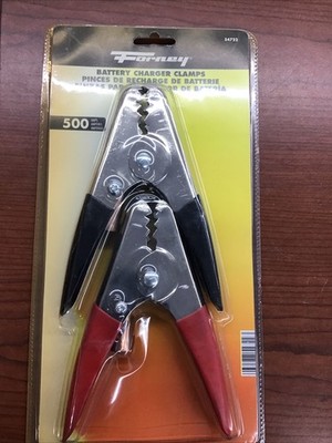 NEW Forney 54722 Battery Charger Clamps, 500-Amp, Commercial Grade 8909962
