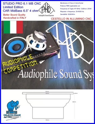PHD Audiophile STUDIO PRO CNC Blau Limited Edition 3-Wege Komponenten-Kit Lautsprecher